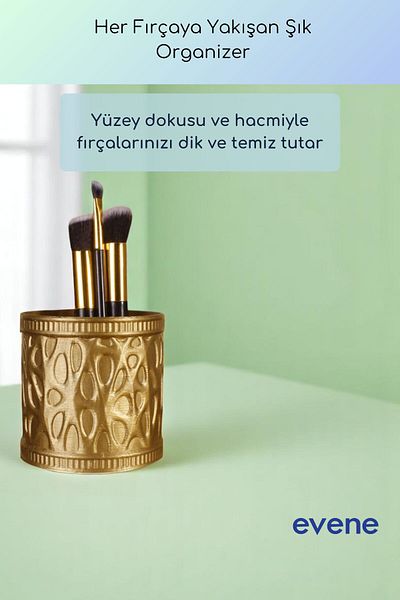 Evene Organizer μακιγιάζ Θήκη για πινέλο μακιγιάζ Organizer Organizer Χρυσό Χρώμα Μοντέλο 76