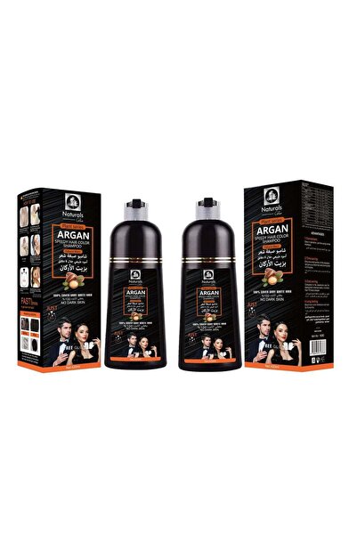 Naturals شامبو تلوين الشعر بزيت الأرغان، أسود طبيعي من ناتشورالز، 400 مل (عبو...