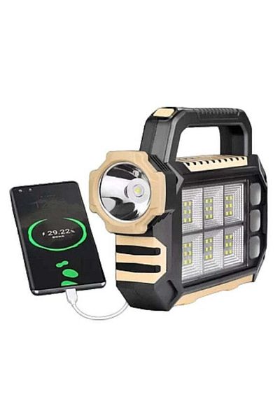 divendi-ro Solar portable lamp 8029 with 1 LED + 54 COB, flashlight with handle, mobile charging function