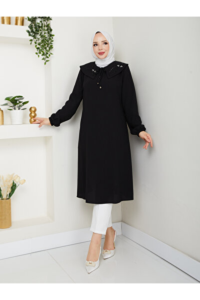 BELLİNA Kadın Krep Kumaş Şık Yazlık Tunik