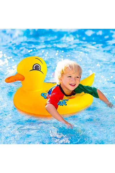 BaoBao Inflatable children's ring Baobao 70x65 cm yellow duckling 3D, with inner seat and handles