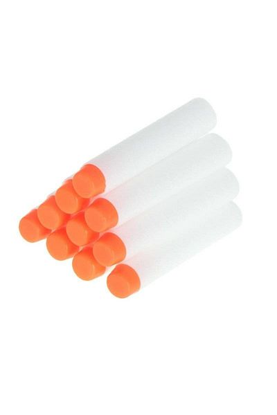 kik Set 10 sageti lansator Nerf, KIK, 7cm, Alb