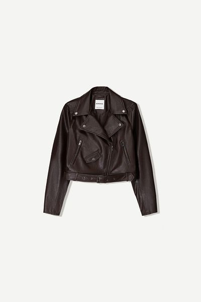 Bershka Leather effect biker jacket