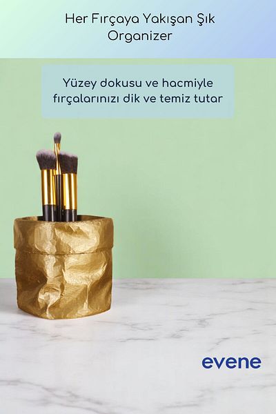 Evene Organizer μακιγιάζ Θήκη για πινέλο μακιγιάζ Organizer Organizer Χρυσό Χρώμα Μοντέλο 80