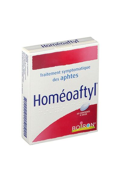 Boiron Homeopathic Medicine, Boiron, Homeoaftyl, Against Cold Sores, 60 tablets