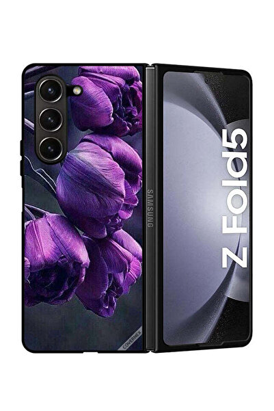 Covernex غطاء حماية لهاتف سامسونج جالاكسي زد فولد 5 - زهور داكنة