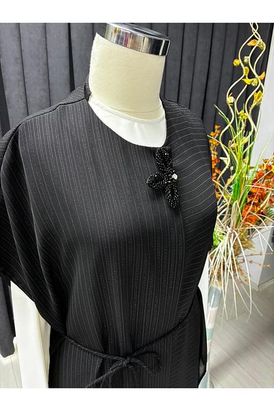 Zühre Tk-1623 Rity Black Vest Tunic Suit