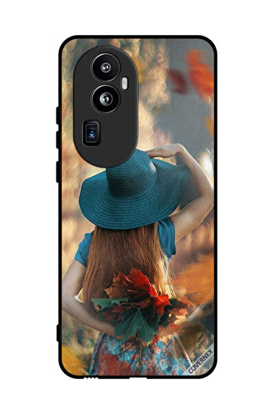 Covernex غطاء حماية لهاتف Oppo Reno 10 Pro Plus فتاة قبعة تخفي أوراق الحب