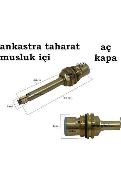 Mena Rise Şirinshop Ram Type Open-Close 1/2 Shaft Long Shaft 8.50 cm 1108107