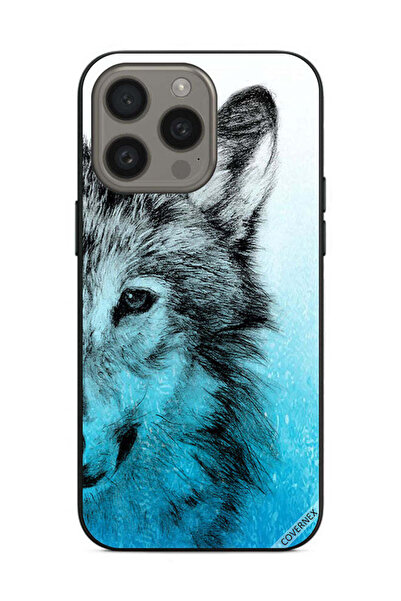 Covernex غطاء حماية لجهاز Apple iPhone 15 Pro Max نصف وجه ذئب