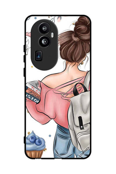 Covernex غطاء حماية لهاتف Oppo Reno 10، مطبوع عليه رسومات صينية لفن يد الفتاة