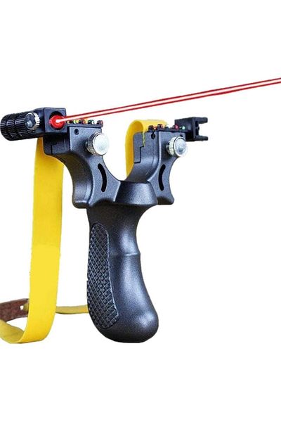 Slingshot Praștie profesională neagră cu laser și nivelă