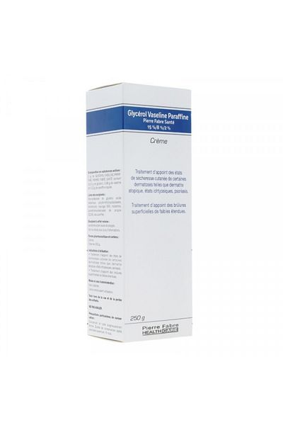 Pierre Fabre Cream, Pierre Fabre, with Glycerol, Vaseline and Paraffin, for Dry Skin, 250gr