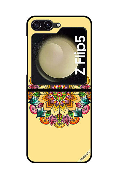 Covernex غطاء حماية لهاتف سامسونج جالاكسي زد فليب 5 بنمط ماندالا دائري