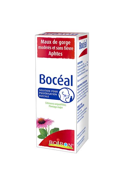 Boiron Homeopathic Medicine Spray, Boiron, Boceal, Treatment Against Sore Throat and Canker Sores, 20ml