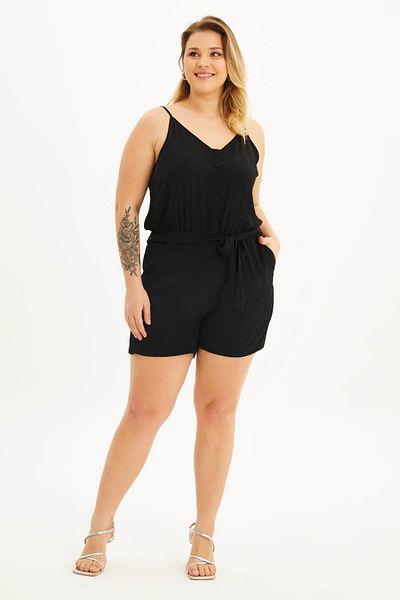 MYLİNE Rope Strap Short Jumpsuit
