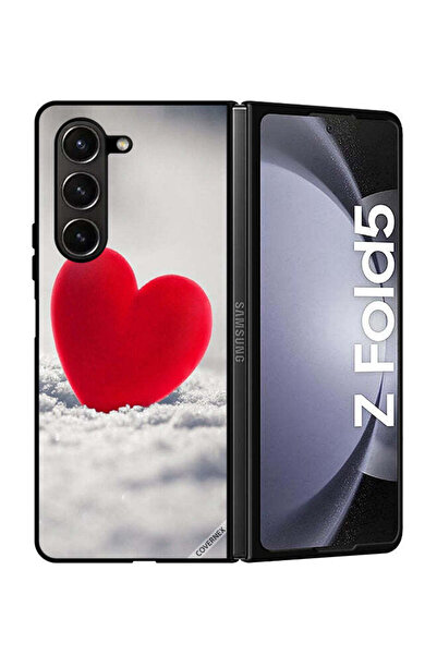 Covernex غطاء حماية لهاتف سامسونج جالاكسي زد فولد 5 بتصميم قلب أحمر جميل