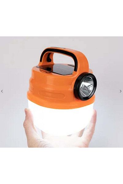 divendi-ro Solar LED flashlight HB-V80 80W with 5 lighting modes, Orange-Alb