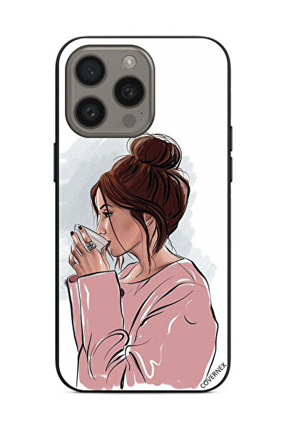 Covernex غطاء حماية لهاتف Apple iPhone 15 Pro - فن شرب الشاي لفتاة