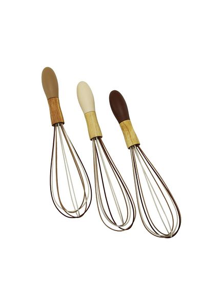 Mena Rise No-12 Inch Silicone Beater Wooden Bamboo - Plastic Handle |   Trending Product