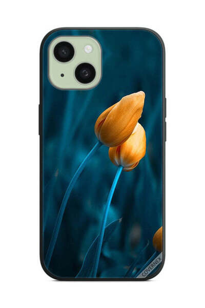 Covernex غطاء حماية لهاتف Apple iPhone 15 Plus مع زهرتين لطيفتين