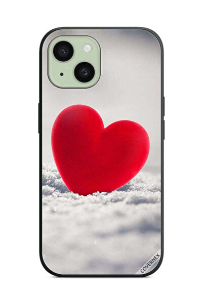 Covernex غطاء حماية لهاتف Apple iPhone 15 بتصميم قلب أحمر جميل