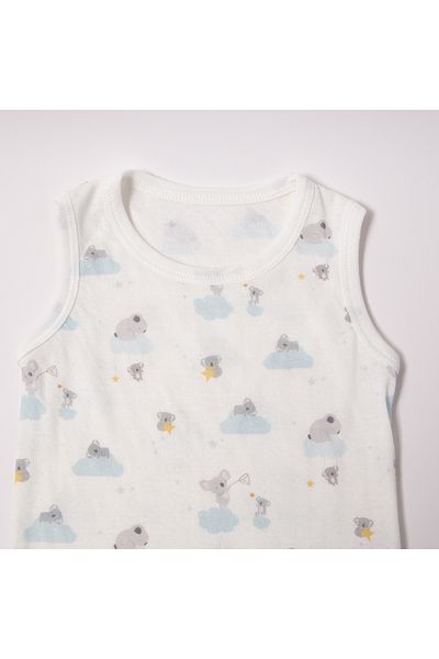 Bebetto Organic Single Double Half Strap Body (Organic Stars and Koalas) T3942