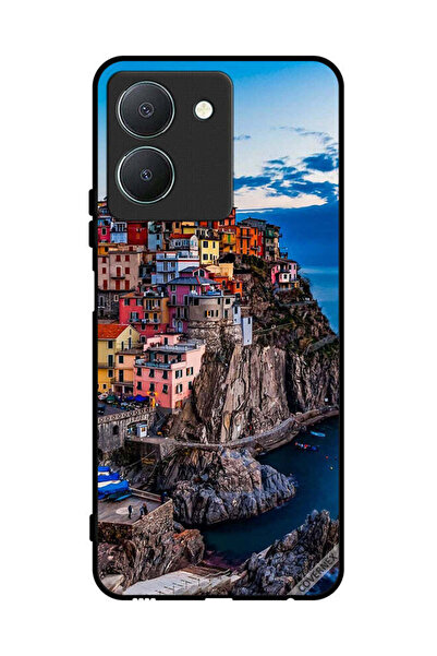 Covernex غطاء حماية لهاتف Vivo Y36 5G - منازل ملونة على البحر