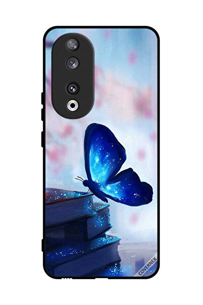 Covernex غطاء حماية لهاتف Honor 90 بتصميم فراشة جالسة على الكتب