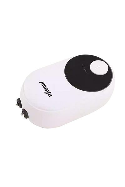 AquaHome Jingye Double Outlet Silent Aquarium Air Motor White 5W 2X3.4 L/H