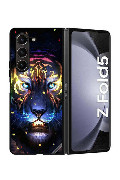 Covernex غطاء حماية لهاتف سامسونج جالاكسي زد فولد 5 - مشبك فني على شكل أسد