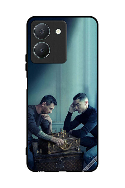 Covernex غطاء حماية لهاتف Vivo Y36 5G ميسي ضد رونالدو يلعبان الشطرنج