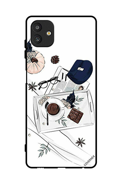 Covernex غطاء حماية لهاتف سامسونج جالاكسي M13 5G، تصميم فن القهوة والشوكولاتة