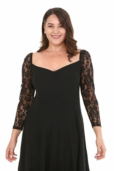 MYLİNE Φόρεμα με τετράγωνο γιακά με μανίκια