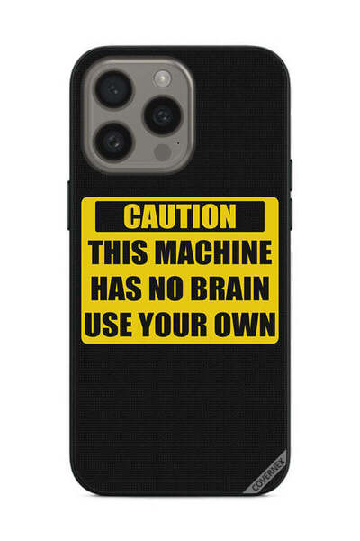 Covernex غطاء حماية لهاتف Apple iPhone 15 Pro تحذير: هذه الآلة ليس لها عقل اس...