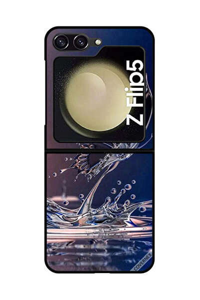 Covernex غطاء حماية لهاتف سامسونج جالاكسي زد فليب 5 - قطرات الماء - فراشة