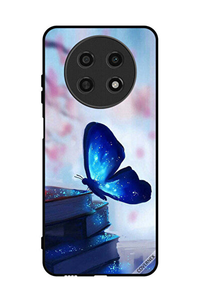 Covernex غطاء حماية لهاتف هواوي نوفا Y91 بتصميم فراشة جالسة على كتاب