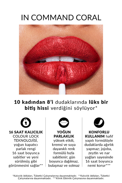 AVON Power Stay Kremsi Vinyl Likit Ruj - In Command Coral