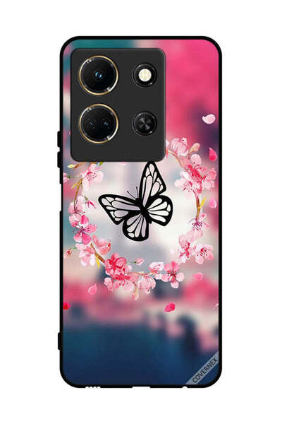 Covernex غطاء حماية لهاتف Infinix Note 30 بتصميم فراشة وحلقات زهور