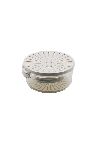 Mena Rise Murahzeshop 2İn1 Storage Container - Strainer Folding Handle 2.5Lt Mica Crystal Container - Plastic