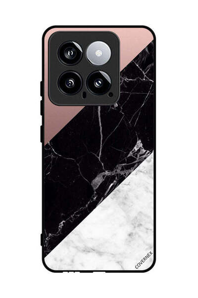 Covernex غطاء حماية لهاتف شاومي 14 بنمط مزيج من الرخام واللون العادي