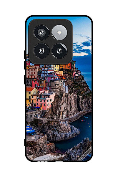 Covernex غطاء حماية لهاتف شاومي 14 برو - منازل ملونة على البحر