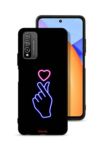 Tolwak غطاء حماية لهاتف Honor 10X Lite برسومات قلب سناب