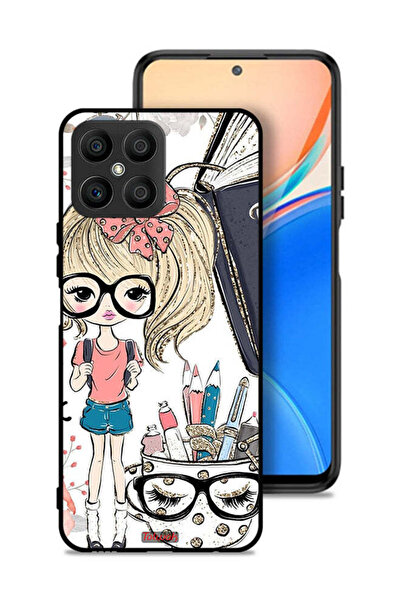 Tolwak Honor X8 4G Protective Case Cover Unicorn Girl Art