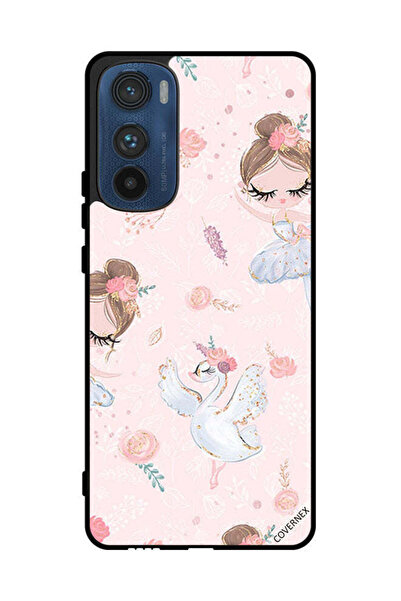 Covernex غطاء حماية لهاتف موتورولا إيدج 30 - فتاة وزهور