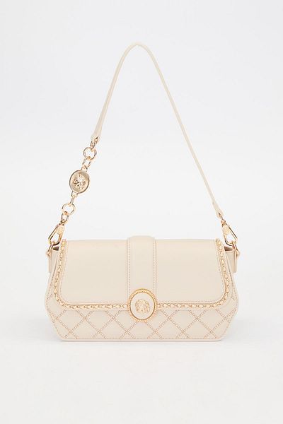 Levidor Premium Round Buckle Detail Shoulder Bag Mink