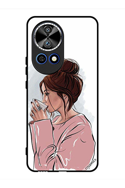 Covernex Protective Case Cover For Huawei nova 12 Pro Girl Drinking Tea Art