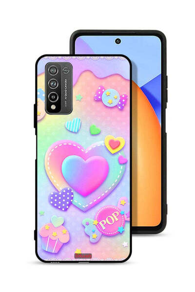 Tolwak Honor 10X Lite Protective Case Cover Pop Hearts Art