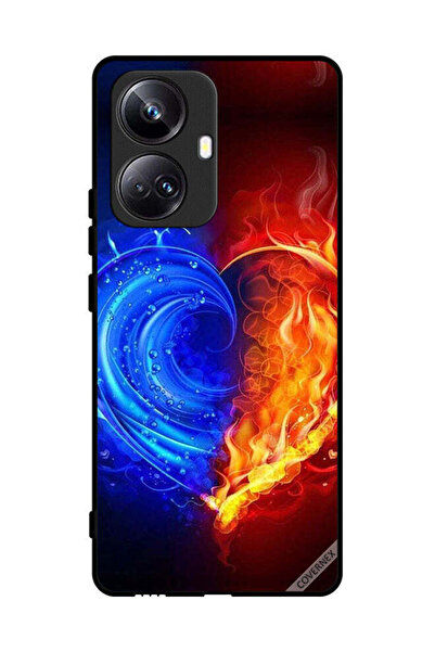 Covernex غطاء حماية لهاتف Realme 10 Pro Plus بخلفية قلب النار والماء