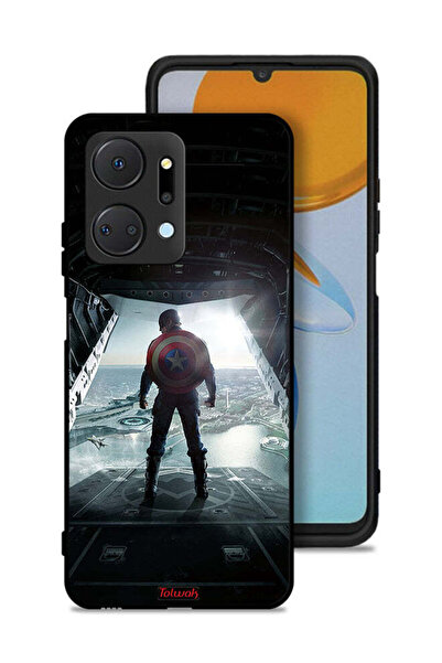 Tolwak غطاء حماية لهاتف Honor X7a بتصميم صورة كابتن أمريكا